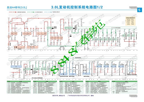 A4 3.0L 发动机控制系统电路图