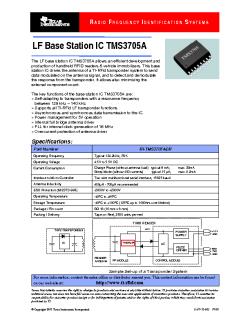 IMMO接收器TMS3705A