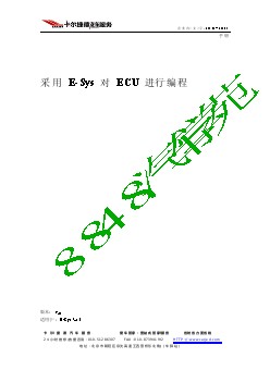 E-Sys_中文版全套编程培训教材