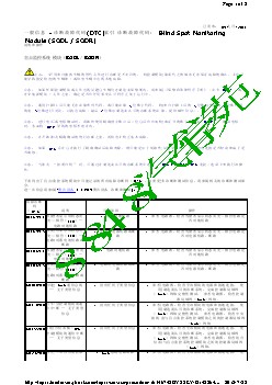 诊断故障代码(DTC)索引 诊断故障代码： Blind Spot Monitoring Module (SODL SODR)