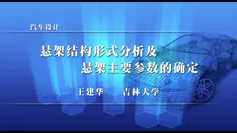 078 悬架结构形式分析及悬架主要参数的确定