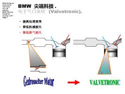 BMW尖端科技 电子气门系统（Valvetronic）