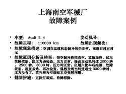 上海南空军械厂故障案例空白