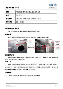 TPI2014056-AQ250变速箱壳体漏油维修方法