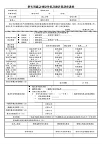 轿车形象店建设补贴申请表20150327