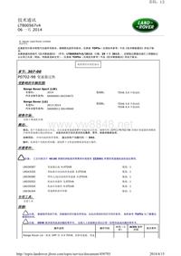 技术通讯 LTB00567v4 06 一月 2014 P0702-98 变速器过热