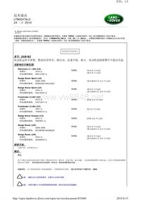 技术通讯 LTB00476v2 24 二月 2014 发动机运转不理想、燃油经济性差、硬启动、怠速不稳、缺火，发动机故障报警灯可能会亮起