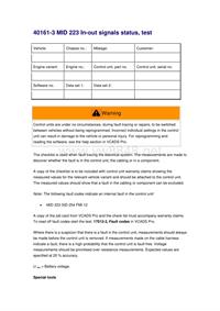 沃尔沃客车故障码_MID 223 In-out signals status, test