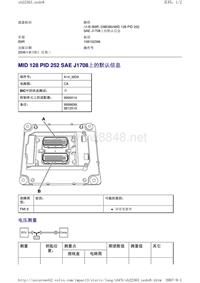 沃尔沃客车故障码_MID 128 PID 252 SAE J1708上的默认信息