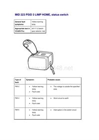 沃尔沃客车故障码_MID 223 PSID 3 LIMP HOME, status switch