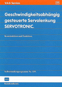 119 - Geschwindigkeitsabhängig gesteuerte Servolenkung SERVOTRONIC