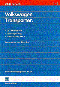 038 - Volkswagen Transporter _,6l Dieselmotor 旻ahrzeugheizung 昛usatzheizung DA 6