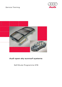 378 - Audi Open Sky Roof System GB