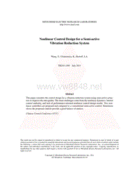 2011-三菱-Nonlinear Control Design for a Semi-active Vibration Reduction System