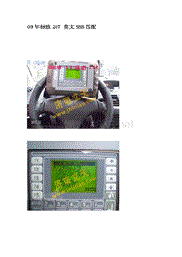 09年标致207 英文SBB匹配