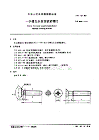 GB6561-86 十字槽沉头自攻锁紧螺钉