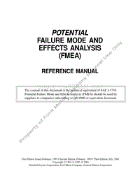 潜在失效模式与后果分析 FMEA - AIAG Manual
