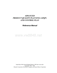 质量控制AIAG Manual.-.APQP.-.1st Edition1995.-.EN