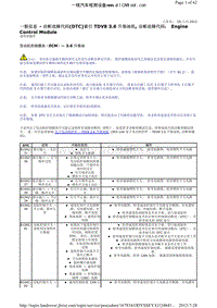 路虎揽胜 诊断故障代码(DTC)索引 TDV8 3.6 升柴油机, 诊断故障代码： Engine Control Module