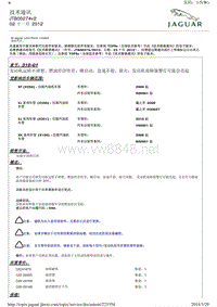 2014年捷豹XF技术通讯 JTB00274v2 发动机运转不理想、燃油经济性差、硬启动、怠速不稳、缺火，发动机故障报警灯可能会亮起