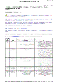 路虎发现4 诊断故障代码(DTC)索引 V8 5.0 升汽油机, 诊断故障代码： Engine Control Module (PCM)