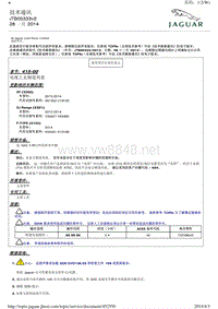 2014年捷豹XF技术通讯 JTB00333v2 电视上无频道列表