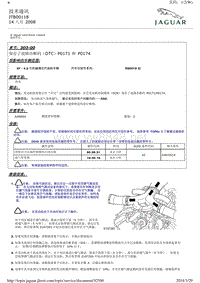 2014年捷豹XF技术通讯 JTB00118 保存了故障诊断码（DTC）P0171 和 P0174