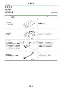 2017日产GTR(R35)维修手册 SRS安全气囊02 准备工作