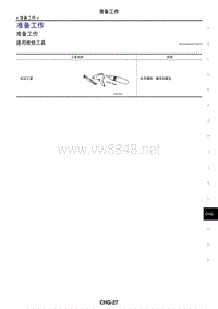 2017日产GTR(R35)维修手册 充电系统07 准备工作