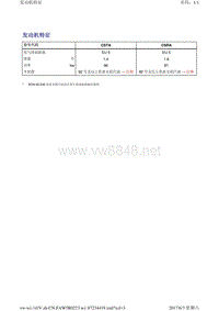 2016一汽大众新宝来维修手册 燃油供给系-汽油00 技术数据