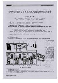 宝马车系诊断设备及电控发动机的重点组成部件