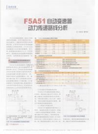 200704维修技师杂志_F5A51自动变速器动力传递路线分析