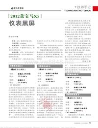 201308_2012款宝马X5仪表黑屏