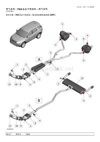 2016路虎极光L538_排气系统 - TD4 2.2 升柴油机 - 排气系统