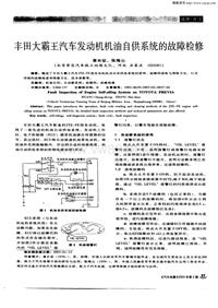 汽车电器200302_丰田大霸王汽车发动机机油自供系统的故障检修