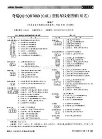 汽车电器2010_奇瑞qqsqr7080（0．8l）型轿车线束图解（续完）