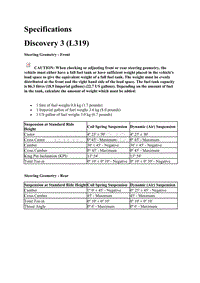 路虎底盘悬挂与制动系统技术培训_Specifications