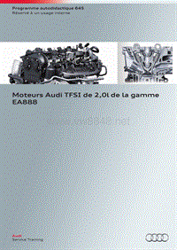 SSP645 Moteurs Audi TFSI，奥迪新ea888三代半2.0发动机原版（第3.5代EA888最新），大众自学手册原版