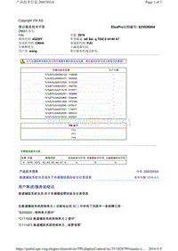 2043303-4换道辅助系统失灵或关于传感器视野的组合仪表信息