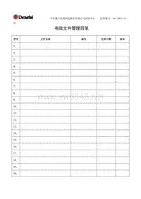 L01-DWTC-CX-03有效文件管理目录