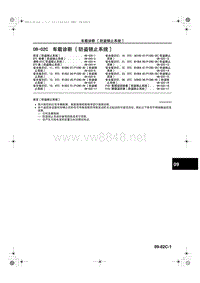 马自达CX5维修手册_1A23-1C-12C(09-02C)车载诊断 [ 防盗锁止系统]