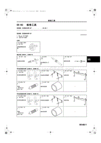 马自达CX5维修手册_1A23-1C-12C(05-60)维修工具 变速器