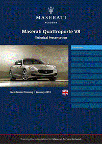 马萨拉蒂车间培训Quattroporte V8 Training Manual-EN