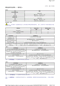 2010-路虎揽胜运动版Sport L320维修手册_蓄电池和充电系统 - 一般信息