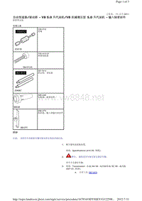 2013-2011年路虎胜运动版L320维修手册_自动变速器 驱动桥 - V8 5.0 升汽油机V8 机械增压型 5.0 升汽油机 - 输入轴密封件