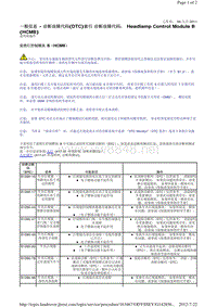 2016-2013年路虎Range Rover Evoque L538_诊断故障代码(DTC)索引 诊断故障代码： Headlamp Control Module B (HCMB)