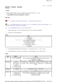 2016-2014年路虎发现四L319维修手册_常规信息 - 悬架系统 诊断和测试