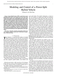 Modeling and Control of a Power-Split Hybrid Vehicle