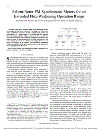 salient-rotor pm synchronous motors for an extended flux-weakening operation range