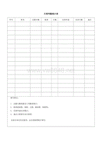 月度考勤统计表